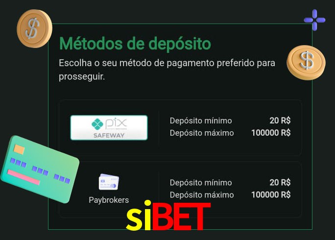 O cassino sibet oferece uma grande variedade de métodos de pagamento